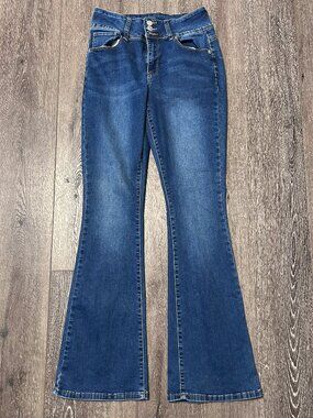 Oak & Vine Blue Jeans Women Sz 6 Mid Rise Bootcut Stretch Denim Pants